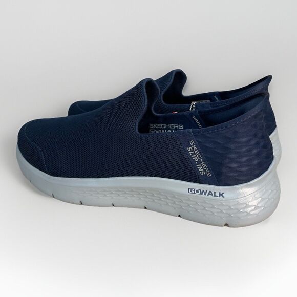 Skechers Mens Slip-ins Go Walk Flex Sz 10 WW 216491WW Navy Blue Walking Sneaker